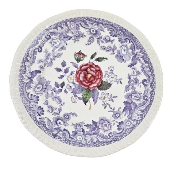 Copeland Spode Mayflower 2 Bread And Butter Plates Floral Lavender England - Picture 8 of 10